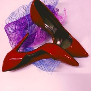 Red Steve Madden high heel pumps size 8